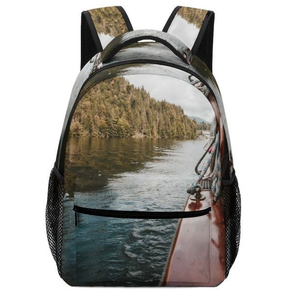 yanfind Children's Backpack Boat Watercraft KÃ¶Nigssee Forest Lake Preschool Nursery Travel Bag