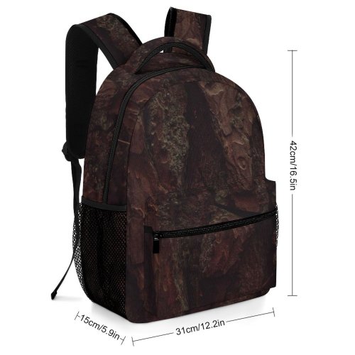 yanfind Children's Backpack Cave Tree Bark England Autumn Pine Woodland Detail Closeup Texture Dark Creative Preschool Nursery Travel Bag