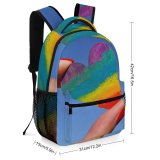 yanfind Children's Backpack Artsy Colours Rainbow Nail Fingers Colorful Love Polish Pride Conceptual Colourful Heart Preschool Nursery Travel Bag