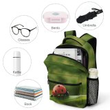 yanfind Children's Backpack  Bug Insect Little Dots Beetle Grass Ladybug Growth Garden Outdoors Summer Preschool Nursery Travel Bag