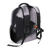 yanfind Children's Backpack Fog Outdoors Plant Tree  Mist Abies Fir Winter Stock Preschool Nursery Travel Bag