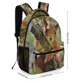 yanfind Children's Backpack  Fur Focus Whiskers Squirrel Field Perched Rodent Shallow Branch Furry Wildlife Preschool Nursery Travel Bag