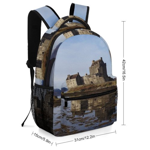 yanfind Children's Backpack Building Architecture Fort Eilean Donan United  Moat Promontory Castle Scottish Loch Preschool Nursery Travel Bag