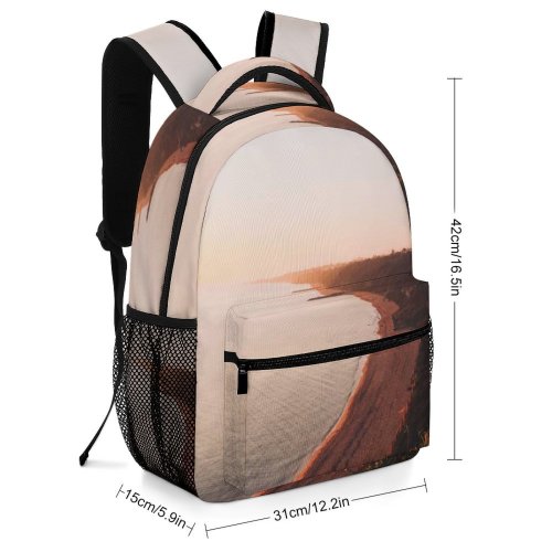 yanfind Children's Backpack Landscape Sunlight Promontory Beach  Creative Rock Australia Pictures Sea Outdoors Preschool Nursery Travel Bag