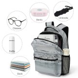 yanfind Children's Backpack Grey Snow Winter Outdoors Blizzard Storm  Plant Tree Landscape Scenery Abies Preschool Nursery Travel Bag