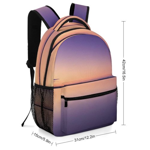yanfind Children's Backpack Backlit Tree Dark Scenery Landscape Evening Travel Island Scene Light Beach Preschool Nursery Travel Bag