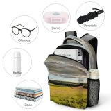 yanfind Children's Backpack Field Grassland Outdoors Countryside Farm Rural Meadow Landscape Pasture Scenery Ranch Land Preschool Nursery Travel Bag