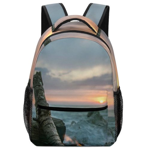 yanfind Children's Backpack Bonfire Wallpapers Pictures Sea Outdoors Fire Wood Beach Flame Creative Images Preschool Nursery Travel Bag