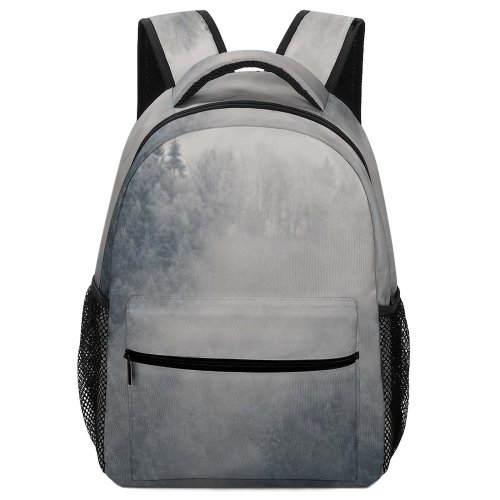 yanfind Children's Backpack Grey Fog Outdoors Mist Art Landscape Wildscape Moody Chill Dramatic Drama Melancholy Preschool Nursery Travel Bag