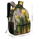 yanfind Children's Backpack  Plant Flowers Potted Daffodil Wooden Buds Growth Blooming Outdoors Flora Spring Preschool Nursery Travel Bag