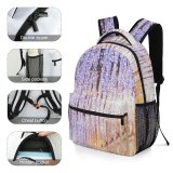 yanfind Children's Backpack Festive Winter Joy Shimmer Street Magic City Dark Shiny Illuminate Illuminated Preschool Nursery Travel Bag