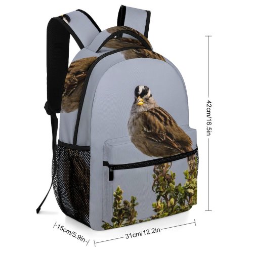 yanfind Children's Backpack Birds Anthus Sparrow Plant Jar Pottery Vase Potted Finch Planter Buzzard Hawk Preschool Nursery Travel Bag