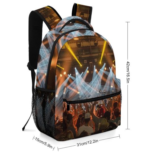 yanfind Children's Backpack Festival Entertainment La Performance Lights Smala Crowd Audience Les Disco Musicians Ardentes Preschool Nursery Travel Bag