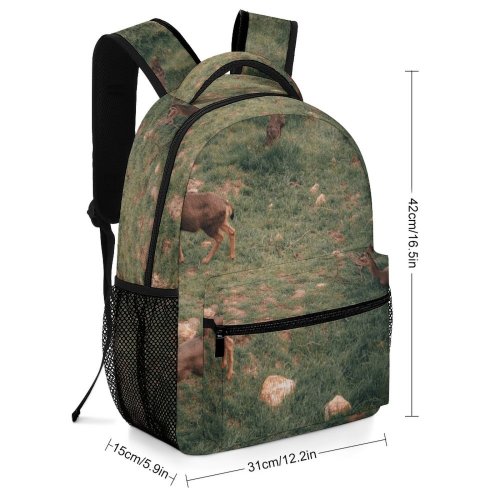yanfind Children's Backpack Field Grassland Outdoors Antelope Wildlife Countryside Farm Grazing Meadow Pasture Ranch Rural Preschool Nursery Travel Bag