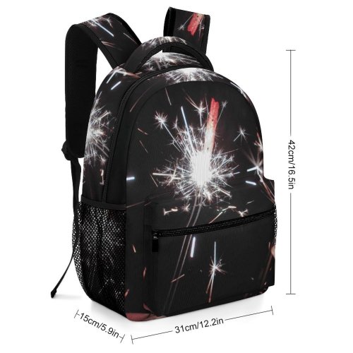 yanfind Children's Backpack Festival Dark Illuminated Lights Fireworks Evening Sparkler Light Explosion Sparkling Flash Preschool Nursery Travel Bag