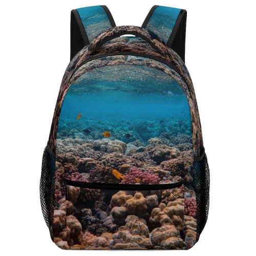 yanfind Children's Backpack Amazing Beautiful Saltwater Corals Coral Fishes   Underwater Aquatic Adventure Marine Preschool Nursery Travel Bag