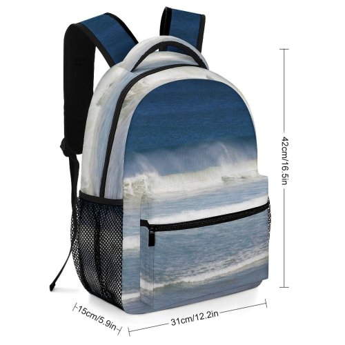 yanfind Children's Backpack Fishing Australia Victoria Portsea Fish Beach Sand Surf Sky Wind Wave Preschool Nursery Travel Bag