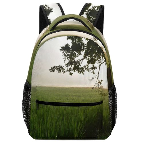 yanfind Children's Backpack Field Tree Savanna Paddy Grass Rural Plant Outdoors Wallpapers Land Grassland Preschool Nursery Travel Bag