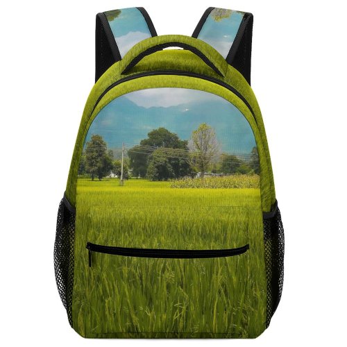 yanfind Children's Backpack Field Grassland Outdoors Countryside Plant Vegetation Paddy Rural Land Farm Preschool Nursery Travel Bag