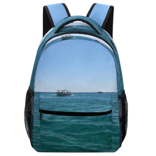 yanfind Children's Backpack Boat Transportation Vehicle Vessel Watercraft Ocean Outdoors Adventure Leisure Activities Sky Rowboat Preschool Nursery Travel Bag