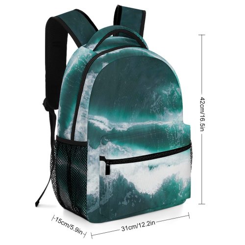 yanfind Children's Backpack Recreation Bay Abstract   Lagoon Pure Pleasure  Aqua Outdoors Texture Preschool Nursery Travel Bag