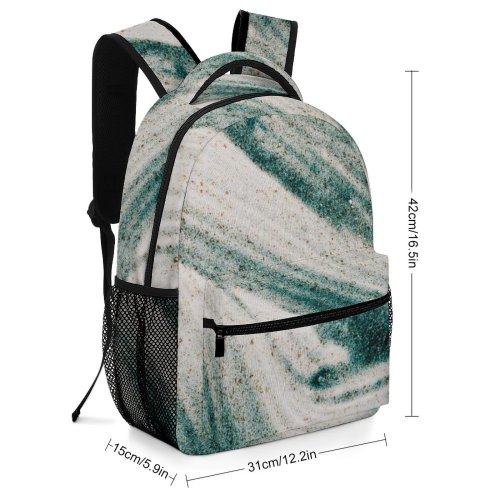 yanfind Children's Backpack Dark Sand Design Dim Artsy Gouache Top Blot Dye Space Glitter Preschool Nursery Travel Bag