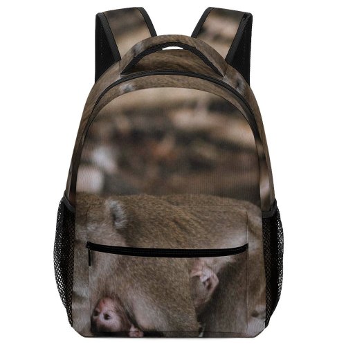 yanfind Children's Backpack Creative Images Commons Wildlife Pictures  Monkey Baboon Preschool Nursery Travel Bag