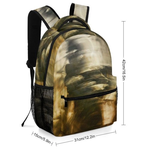 yanfind Children's Backpack  Turtle Birds Bizarre Odd Abstract Grass Experimental Plant Light Free Preschool Nursery Travel Bag