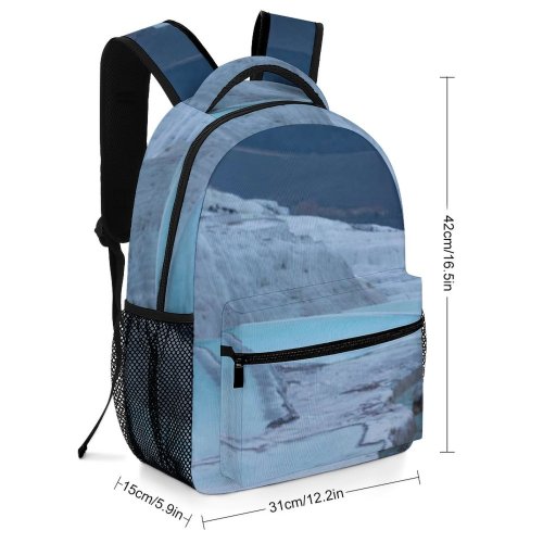 yanfind Children's Backpack Frozen Winter Castillo Algodón Scenery Landscape Daylight Travel Snow Agua Outdoors Preschool Nursery Travel Bag