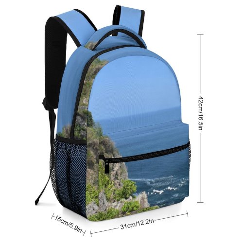 yanfind Children's Backpack Cliff Outdoors Promontory Birds Scenery Ocean Sea Stock Preschool Nursery Travel Bag