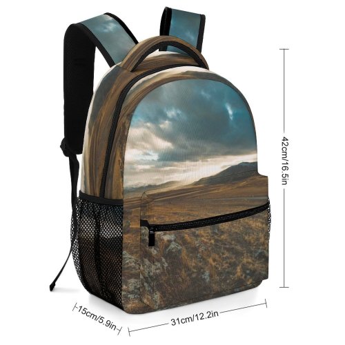yanfind Children's Backpack Armenia  Evening Field Fields  Syunik Sunset Karahunj Cloudy Stone Preschool Nursery Travel Bag