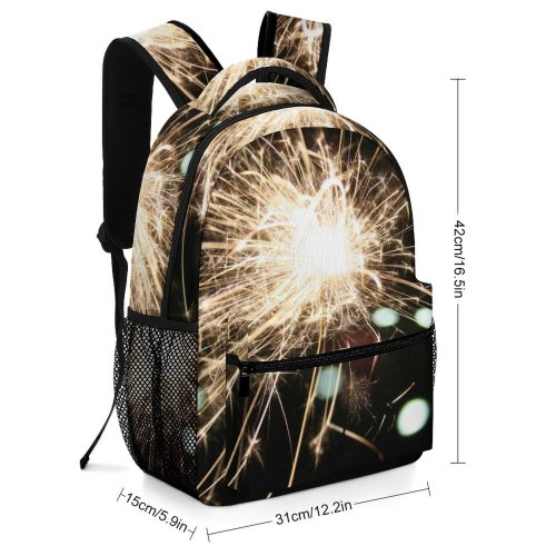 yanfind Children's Backpack Fire Flames Farewell Lights Celebrate Party Dark Light Explosion Cute Nice Preschool Nursery Travel Bag
