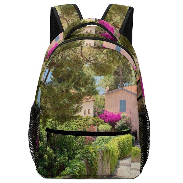 yanfind Children's Backpack Garden Arbour Outdoors Flagstone Avenue Raymond Poincaré Èze France Public Domain Preschool Nursery Travel Bag