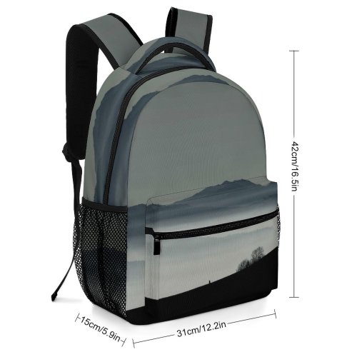 yanfind Children's Backpack Grey Outdoors Fog Mist Landscape Hirzel Suiza  Range Panoramic Scenery Contrast Preschool Nursery Travel Bag
