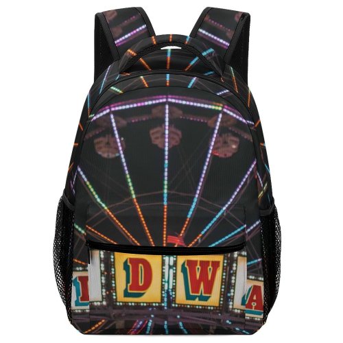yanfind Children's Backpack Fair Festival Park Carousel Entertainment Beautiful Dark Rides Illuminated Lights Evening Preschool Nursery Travel Bag