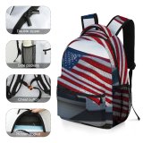 yanfind Children's Backpack  Focus Honor Freedom Liberty Spangled Independence Usa Administration Fourth Memorial States Preschool Nursery Travel Bag