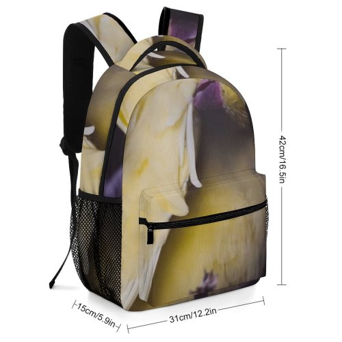 yanfind Children's Backpack Birds Beak Branch Tree Woodland Forest Parrot Cockatoo Portrait HQ Closeup Canary Preschool Nursery Travel Bag