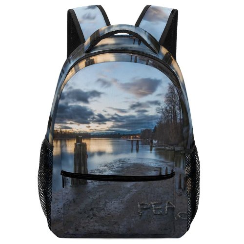 yanfind Children's Backpack Golden Beautiful Dark Scenery Columbia Sunset Landscape British Light Beach Cloud Preschool Nursery Travel Bag