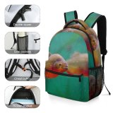 yanfind Children's Backpack Aquarium Underwater Reflection Fish Preschool Nursery Travel Bag