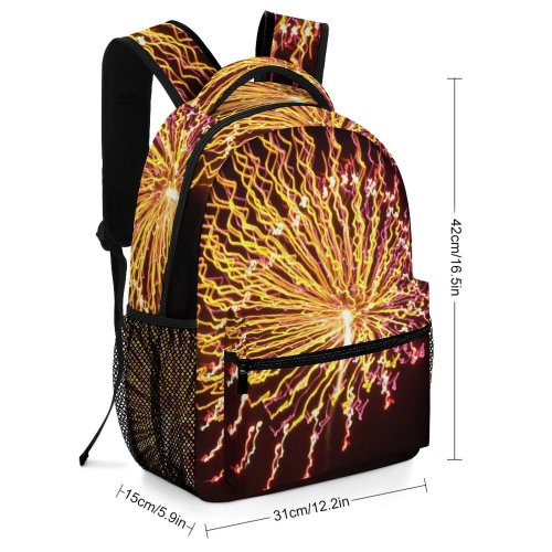 yanfind Children's Backpack Fireworks Diwali Midnight Darkness Light Festival Event Fte Year's Eve Preschool Nursery Travel Bag