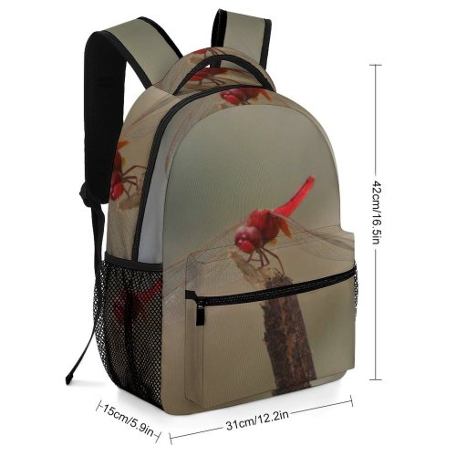 yanfind Children's Backpack still Closeup Waters Riverside Insect Dragonflies Damseflies Invertebrate Macro Net Preschool Nursery Travel Bag