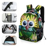 yanfind Children's Backpack  Focus Figure Colorful Decor Wooden  Toy Preschool Nursery Travel Bag