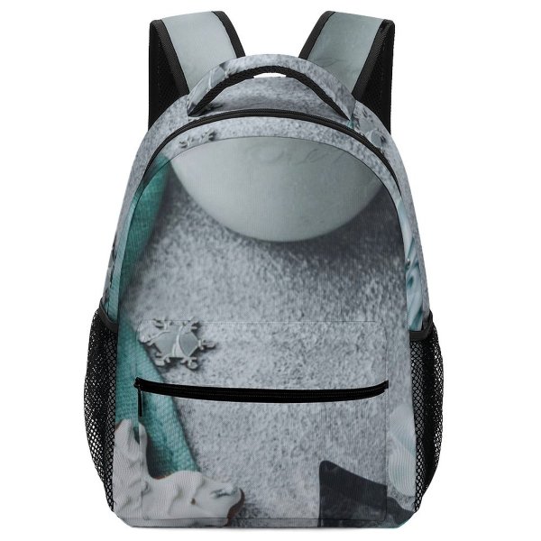yanfind Children's Backpack Focus Cookie Delicious Flatlay Design Xmas Baking Milk Items Glass Cookies Container Preschool Nursery Travel Bag