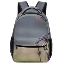 yanfind Children's Backpack Butterfly Insect Invertebrate Monarch Plant  Flower Grey Preschool Nursery Travel Bag