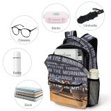 yanfind Children's Backpack  Focus Design Decor Thoughts Information Display Spectacles Quote Positivity Facts Note Preschool Nursery Travel Bag