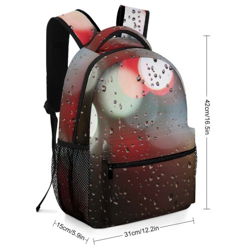 yanfind Children's Backpack  Samsung Raining Colorful  Lights Drops Colourful Raindrops Window Preschool Nursery Travel Bag