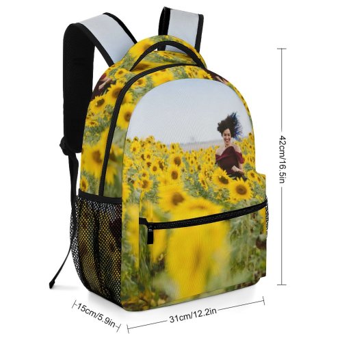 yanfind Children's Backpack Female Flora Petals Happy Smile Smiling Field Outdoors Bloom Flowers Flowerbed Preschool Nursery Travel Bag