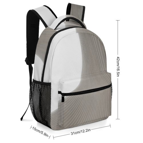 yanfind Children's Backpack Expressionism Simplicity Design Artistic Smooth Curve Fashion Abstract Architecture Creative Retro Art Preschool Nursery Travel Bag