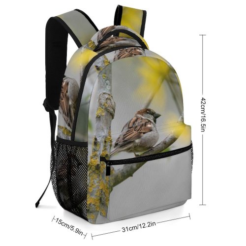 yanfind Children's Backpack Birds Sparrow Anthus Finch Penthalaz Suisse Automn Stock Preschool Nursery Travel Bag