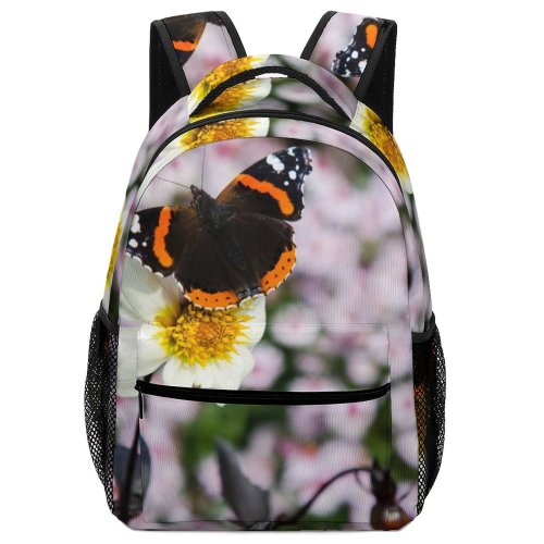 yanfind Children's Backpack Bee Honey Insect Invertebrate Plant Pollen Butterfly  Flower Petal Monarch Bookeh Preschool Nursery Travel Bag